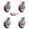 Service Caster 8 Inch Kingpinless Poly on Aluminum Wheel Swivel Caster Set with 2 Brakes SCC SCC-KP30S820-PAR-2-SLB-2 - alternate 5